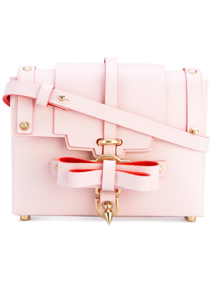 Niels Peeraer - Bow Buckle Tote - Women - Calf Leather - One Size, Women's, Pink/purple, Calf Leather