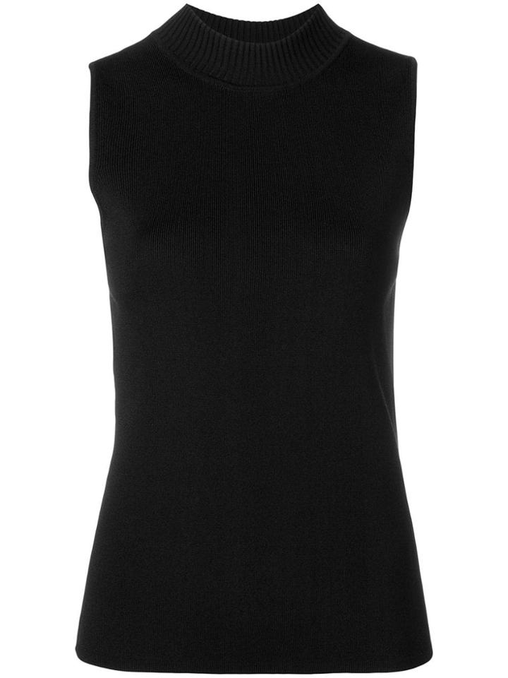 Alexis Fitted Turtleneck Top - Black