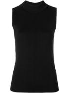 Alexis Fitted Turtleneck Top - Black