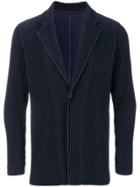 Homme Plissé Issey Miyake Ribbed Effect Blazer - Blue