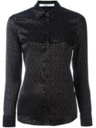 Givenchy Logo Print Shirt, Women's, Size: 42, Black, Silk