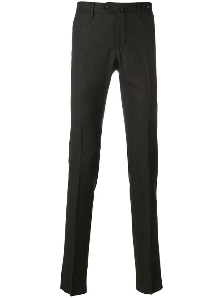 Pt01 Cropped Tailored Trousers - Brown
