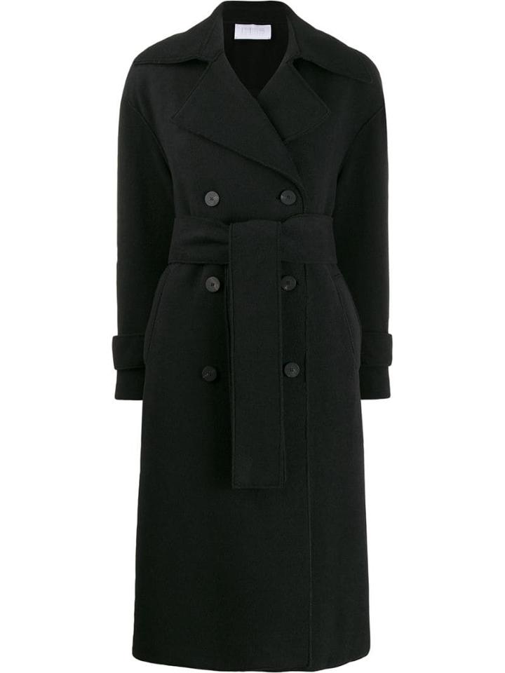Harris Wharf London Double-breasted Coat - Black