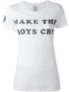 Zoe Karssen Make The Boys Cry T-shirt, Women's, Size: Large, White, Cotton/modal