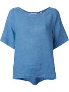 Xacus Loose Fit Denim T-shirt - Blue
