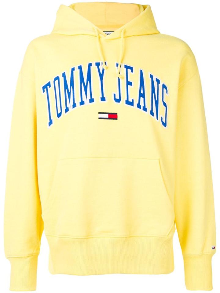 Tommy Jeans Logo Hooded Sweatshirt - Yellow