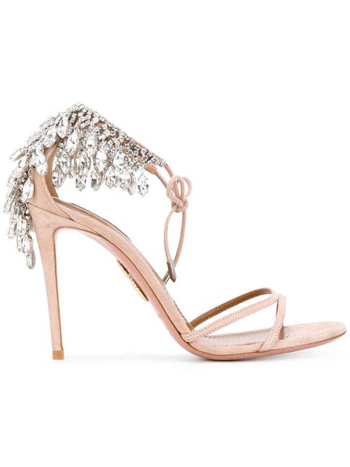 Aquazzura Eden Sandals - Pink & Purple