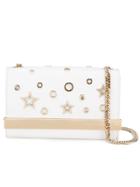 Philipp Plein Metallic Cut Out Bag - White