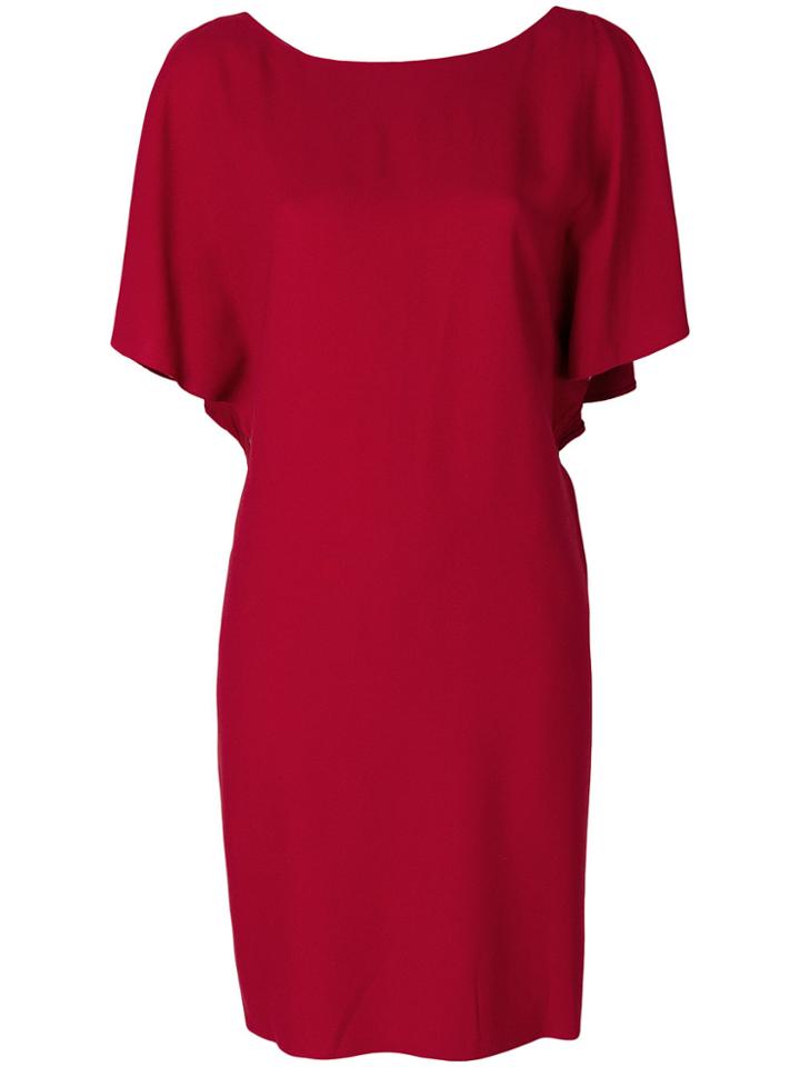 Theory Draped Sleeve Dress - Red