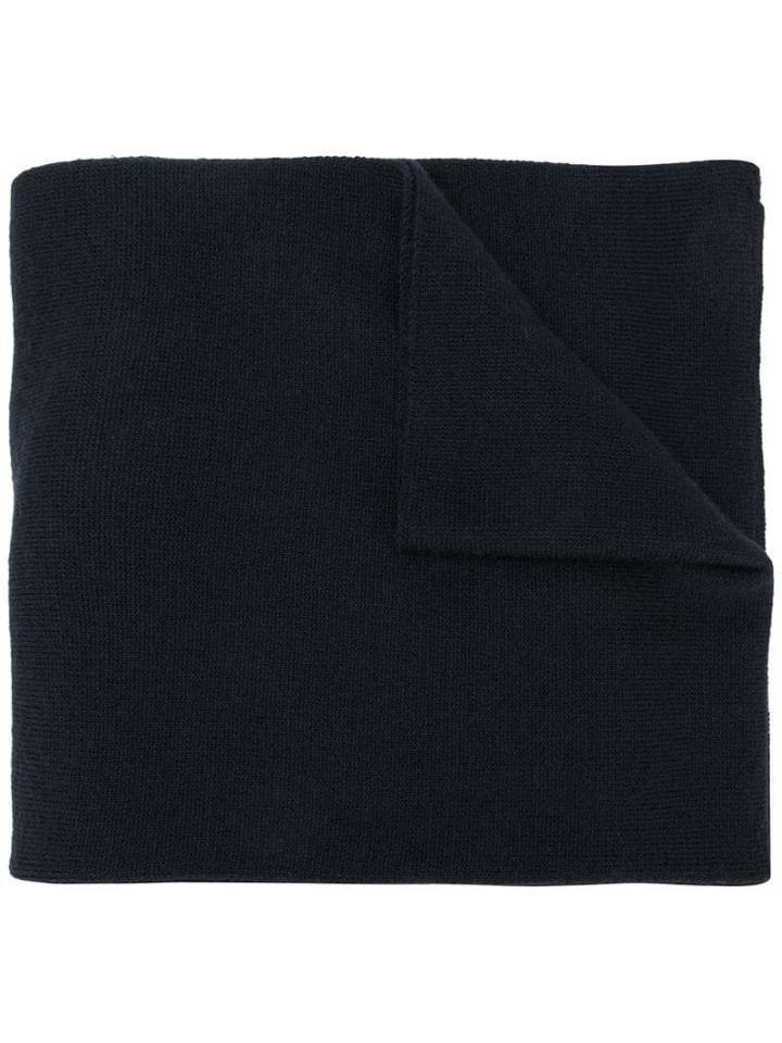 Canada Goose Logo Embroidered Scarf - Blue