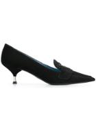 Prada Kitten Heel Loafers - Black