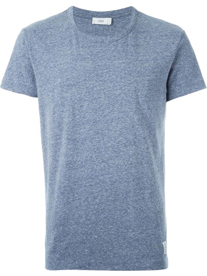 Closed Round Neck Marled T-shirt, Men's, Size: Xxl, Blue, Cotton/polyester