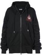 Wings+horns Zipped Hoody - Black