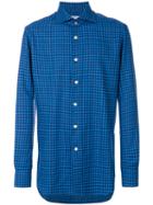 Kiton - Checked Shirt - Men - Cotton - 39, Blue, Cotton