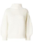 Zanone Oversized Roll Neck Jumper - White