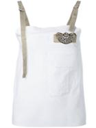 Aviù Crystal Embellished Tank Top, Women's, Size: 40, White, Cotton