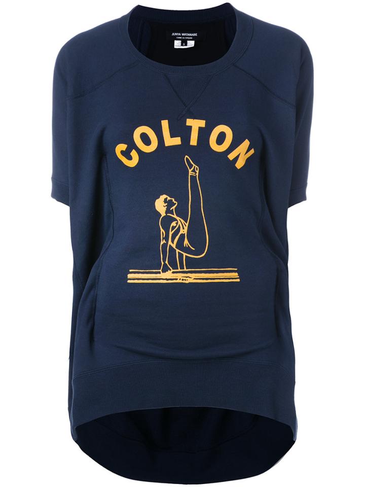 Junya Watanabe Comme Des Garçons Printed Sweat T-shirt - Blue