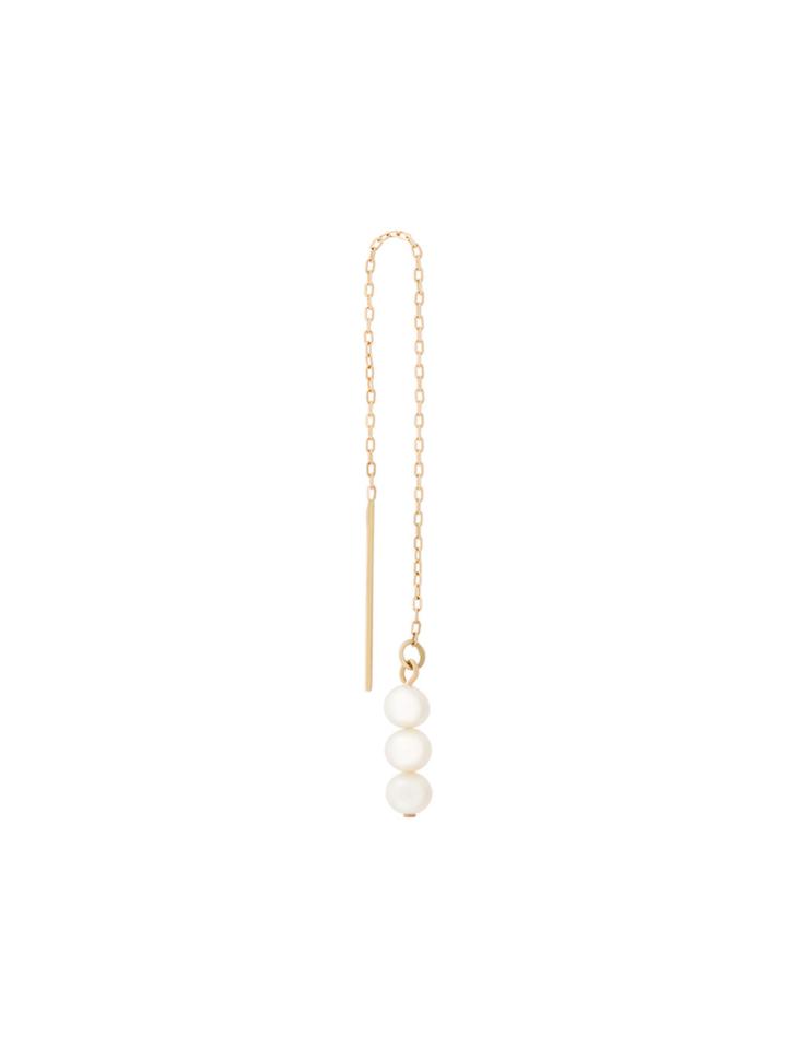 Uzerai Edits Pearl Pull-through Earring - Metallic