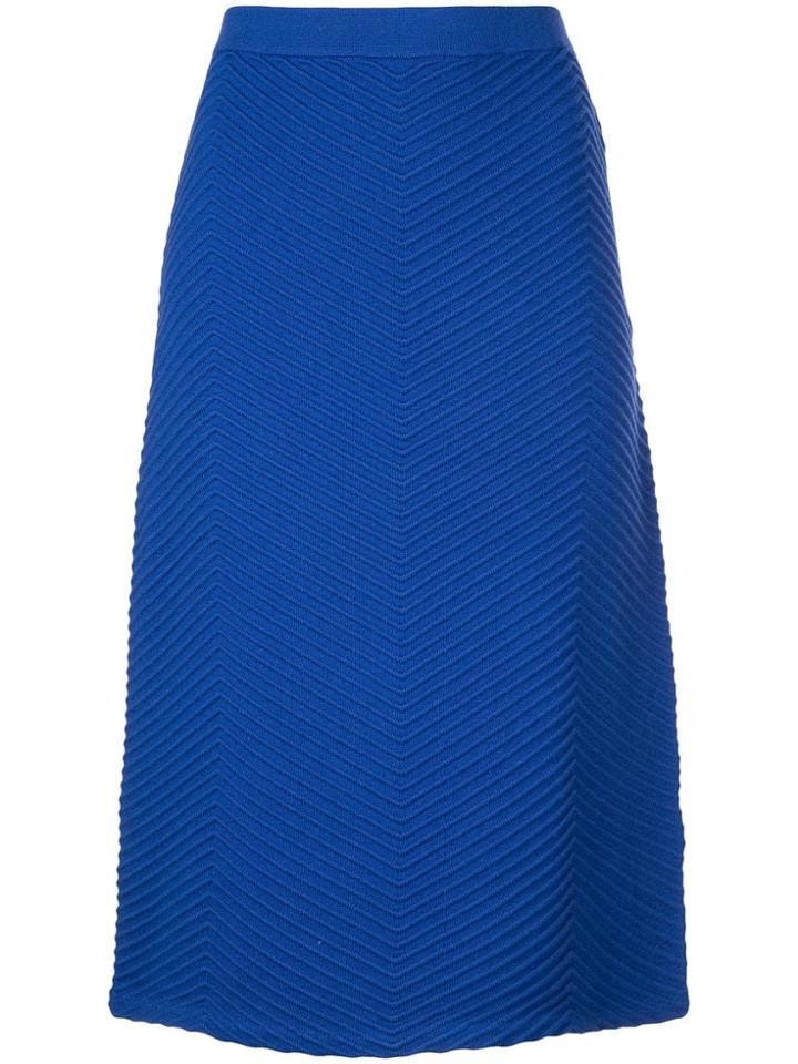 Victoria Victoria Beckham Fitted Knit Skirt - Blue