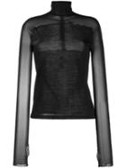 Andrea Ya'aqov Fine Sheer Knit Jumper - Black