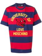 Love Moschino University Striped T-shirt - Red