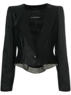 Giorgio Armani Vintage Peaked Lapels Cropped Jacket - Black
