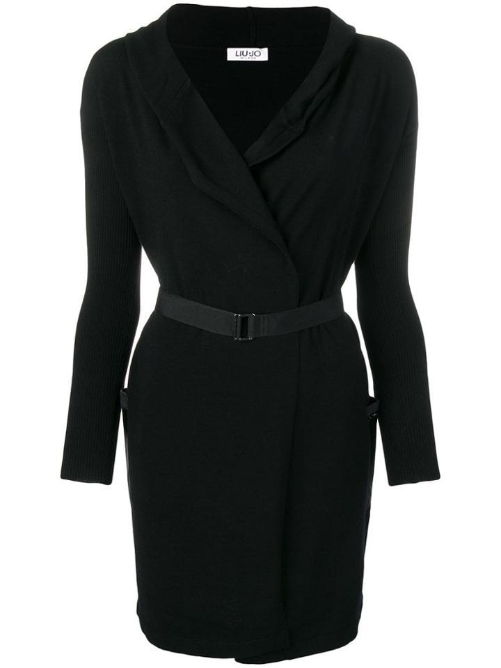 Liu Jo Long Hooded Cardigan - Black
