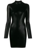 Versace Jeans Couture Long-sleeve Fitted Dress - Black