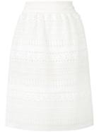 Burberry - Crochet Skirt - Women - Cotton/polyester - 6, White, Cotton/polyester