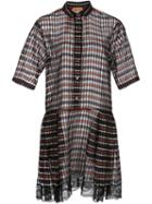 No21 Sheer Checked Blouse Dress