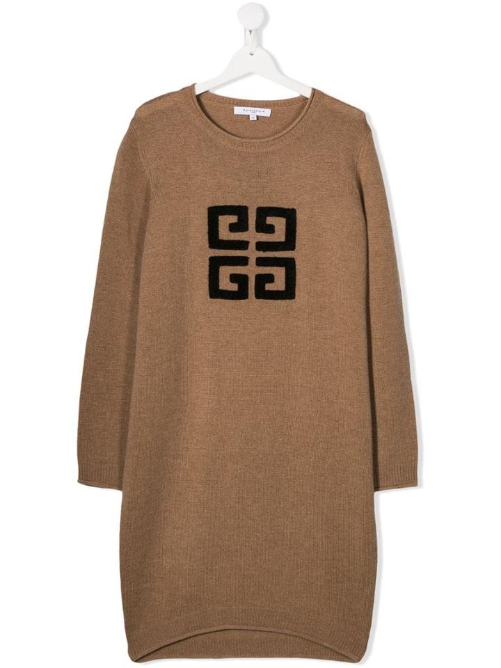 Givenchy Kids Vintage Logo Dress - Neutrals