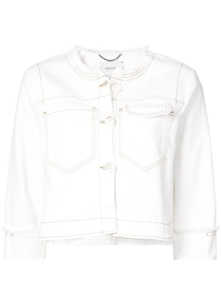 Dorothee Schumacher Round Neck Buttoned Jacket - White