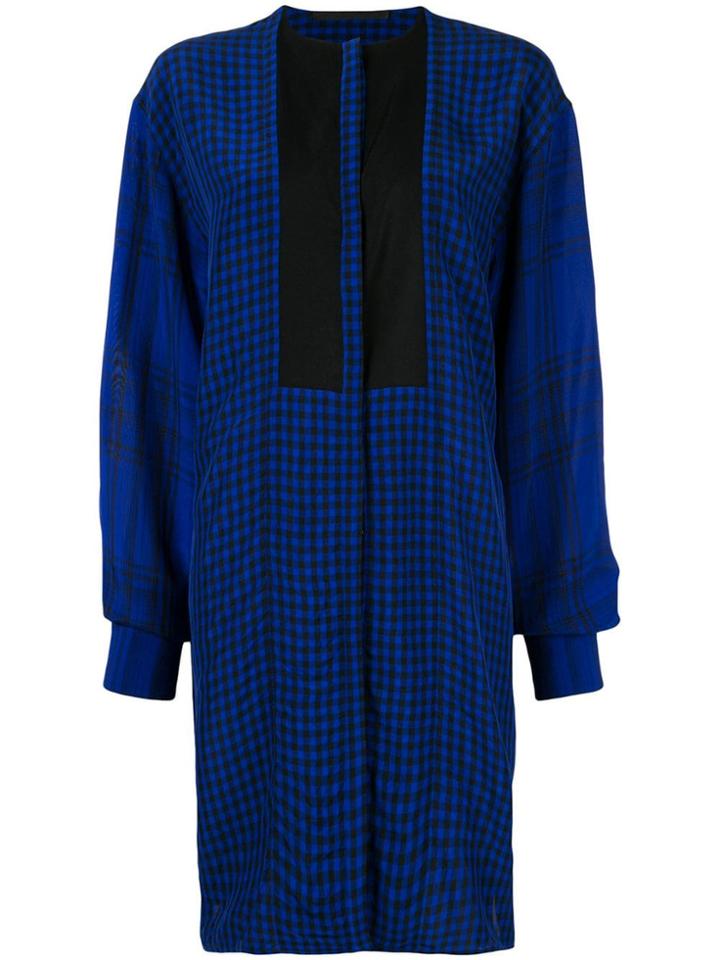 Haider Ackermann Blue Checked Shirt