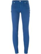Versus Safety Pin Detail Skinny Jeans, Women's, Size: 29, Blue, Cotton/spandex/elastane/metal Other