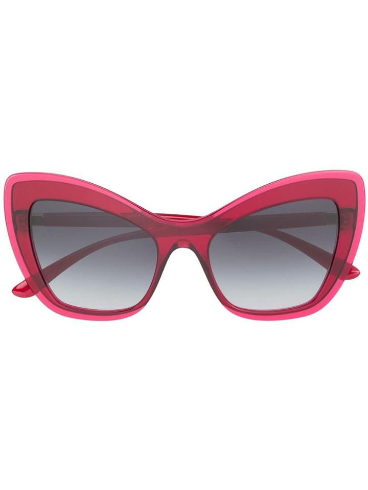 Dolce & Gabbana Eyewear Double Line Sunglasses - Red