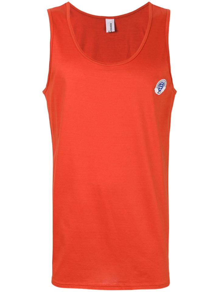 Robinson Les Bains Logo Patch Vest Top - Yellow & Orange