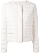 Fabiana Filippi - Cropped Padded Jacket - Women - Polyamide/polyester/goose Down/duck Feathers - 42, Nude/neutrals, Polyamide/polyester/goose Down/duck Feathers