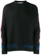 Off-white Diagonal Brushed Sweater - Black