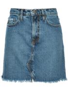 Nobody Denim Piper Pipe Skirt White Edge - Blue