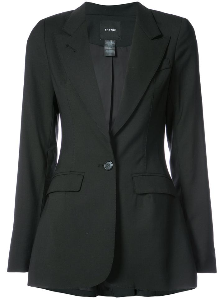 Smythe Zip Sleeve Blazer - Black