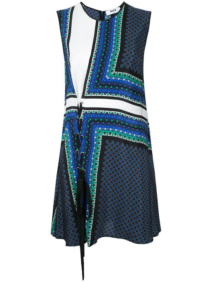 Msgm - Lace Detail Dress - Women - Silk - 42, Silk