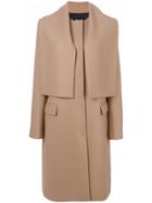 Msgm Single Row Buttoned Coat - Nude & Neutrals