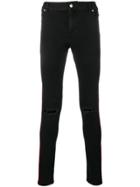 Balmain Contrast Side Panels Trousers - Black
