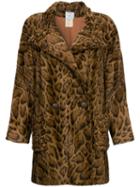 Fendi Pre-owned Faux Leopard Fur Coat - Brown