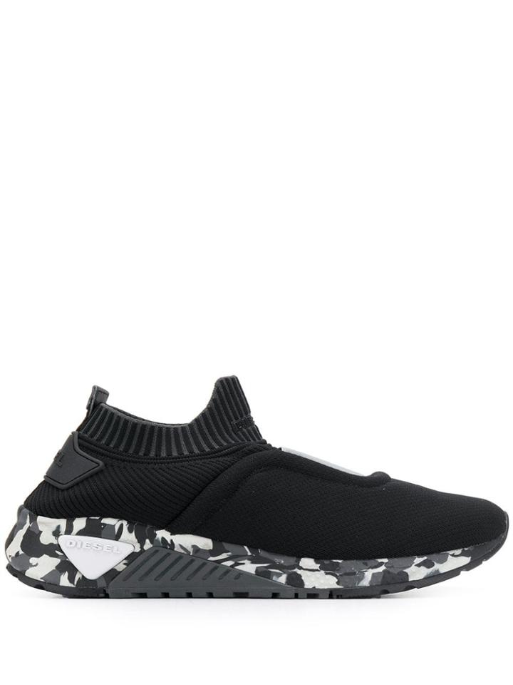 Diesel Camouflage Sneakers - Black