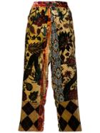 Pierre-louis Mascia Embroidered Cropped Trousers - Multicolour