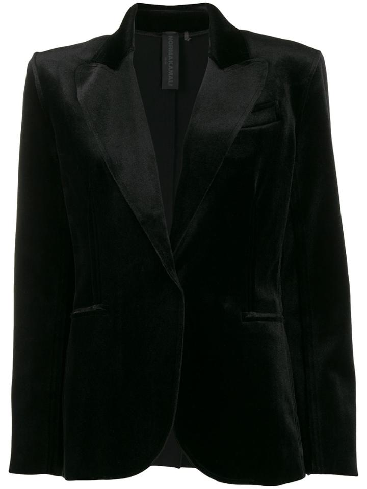 Norma Kamali Single Breasted Blazer - Black