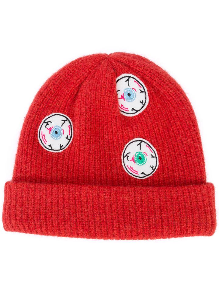 The Elder Statesman - Eyes Beanie - Women - Cashmere - One Size, Red, Cashmere