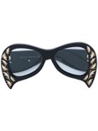 Gucci Eyewear Inverted Cat Eye Glasses - Black