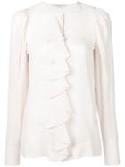 Stella Mccartney Ruffle Front Blouse - Nude & Neutrals